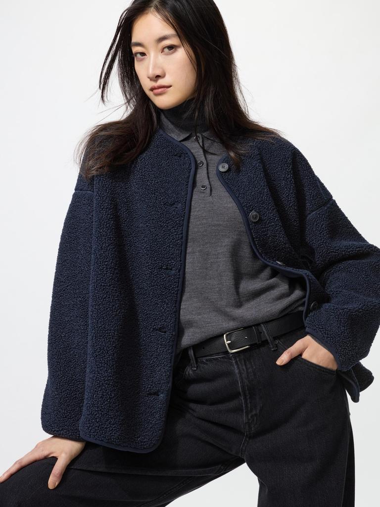 Uniqlo Boa Fleece Relaxed Cardigan