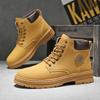 Men's Boots High Top Ankle Boots Trend Men Shoes Non-Slip Lace-Up Leather Shoes Men Wear-Resistant Hiking Boot Botas Para Hombre