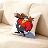 Without Hair Eggman Robotnik Anime Celebrity Merchandise All-Match Printed Pillow Case Sofa Car Office Room Decoration Protector