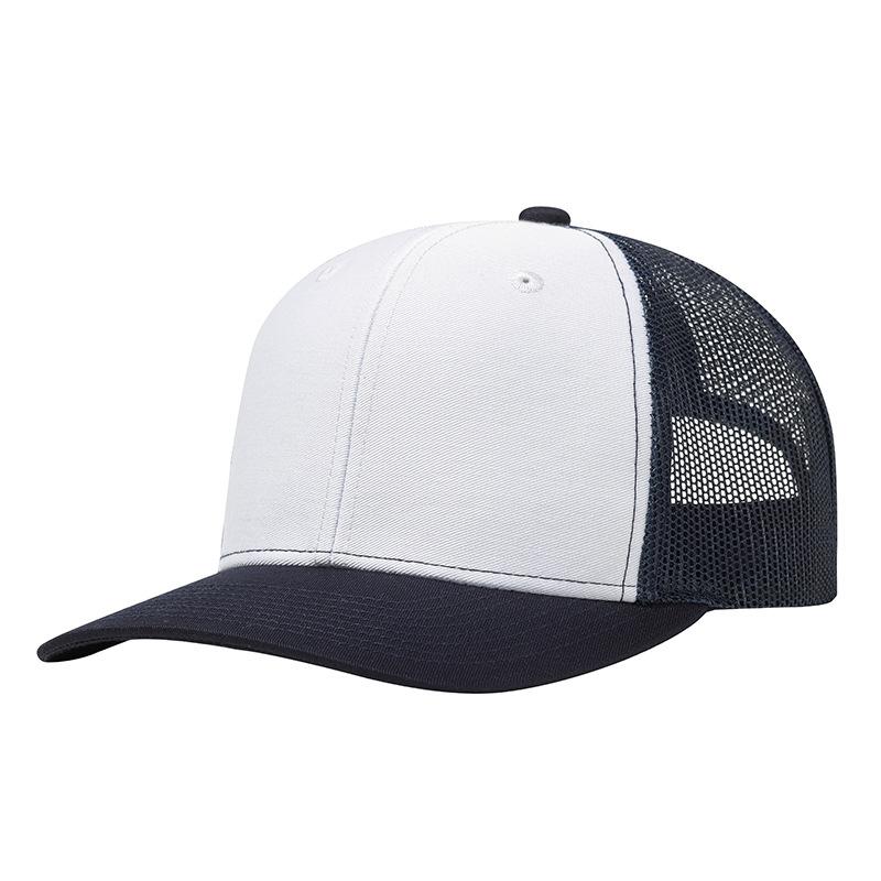 Cross-Border New Style Slightly Curved Brim Richardson 112 Trucker Hat Outdoor Breathable Mesh Adjustable 6-Panel Solid Color