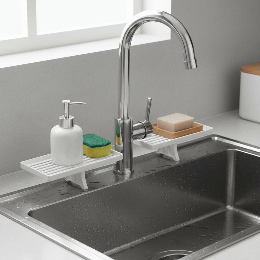 Mesh Faucet Storage Shelf Water Drainage Kitchen Drainage Holder Bathroom Storage Rack Household