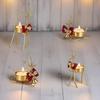 Christmas Reindeer Tealight Candle Holder Gold Iron Decoration for Table Window Versatile Christmas Holiday Decor
