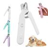 Pet Nail Trimmer with LED Light Rechargeable 2-in-1 Nail Clipper Grinder Safe Cat Nail Trimmer with Splash Proof Guard Grooming Tool for Dogs Cats