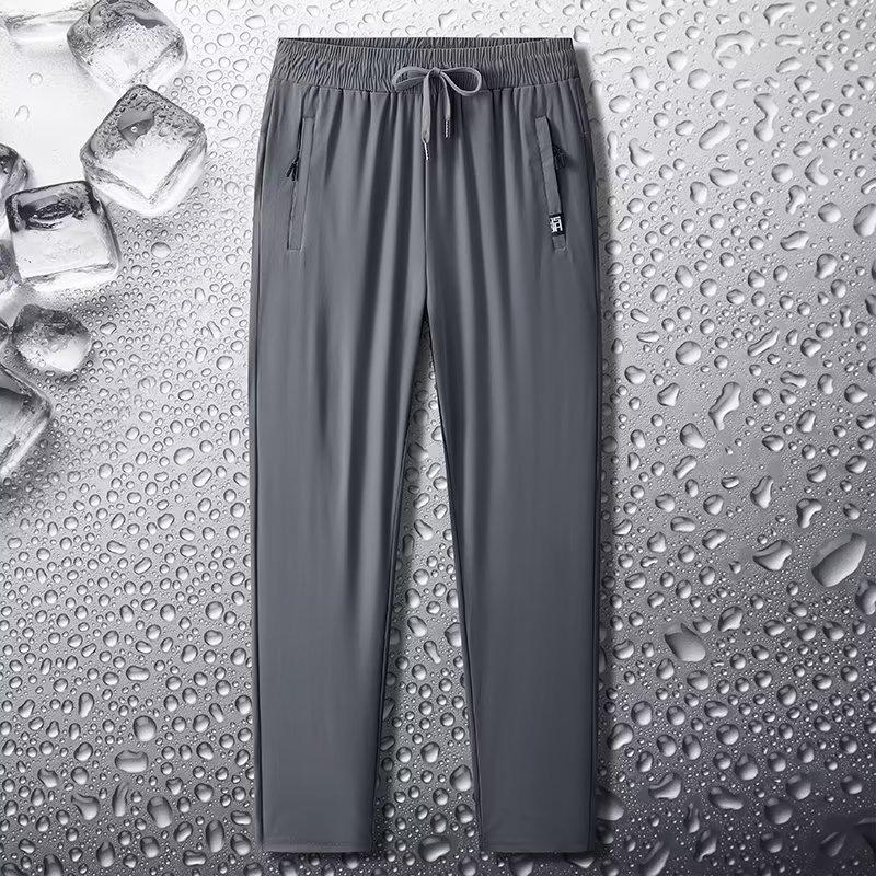 Мужские летние свободные спортивные штаны - модные тонкие повседневные длинные брюки для работы