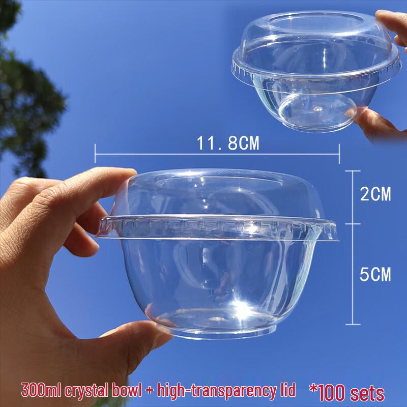 Crystal-Clear Hardened Disposable Soup Bowl