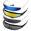 New Novelty Futuristic Mirrored Sunglasses Alien Glasses Fancy Dress Props Funny Stylish Perfect Fit For Halloween Or Any Party