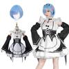 NIUKACOS Rem and Ram Cosplay Costume with Wig from Life In Another Maid Outfit for Photo Size L ReZERO -Starting World-, Anime, Adults, Halloween,