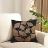 Ginkgo Leaves Printed Cushion Cover Reversible Plush Pillow Cover Soft Fluffy  Home Decor for Sofa Bedroom