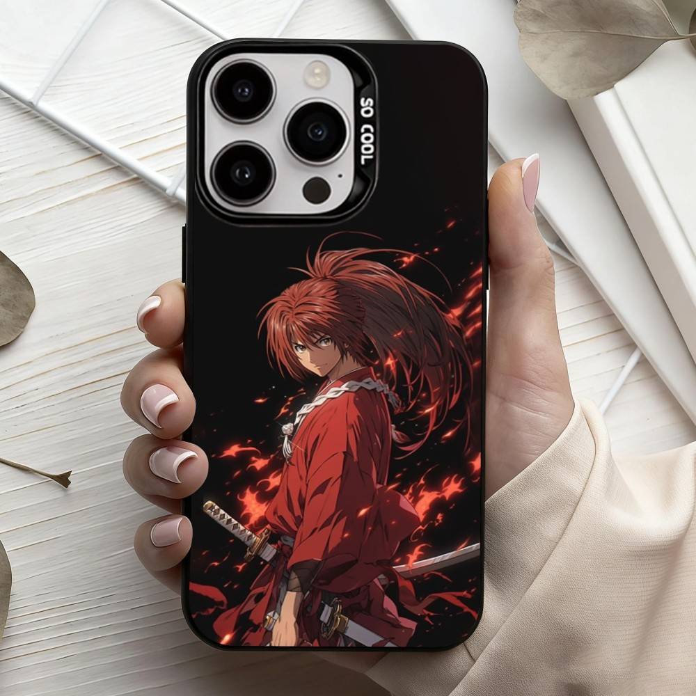 Чехол для телефона Аниме R-Rurouni K-Kenshin-N Для iPhone17,16,15,14,13,12,11 Plus,Pro Max Черный Конфетный серебристый чехол для телефона
