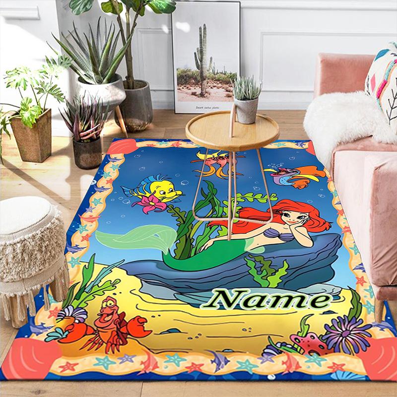 Custom 1Pc Undersea Mermaid Adventure Rug Office Carpet Indoor Outdoor Entrance Doormat Nonslip Soft And Comfortable Living Room D916164