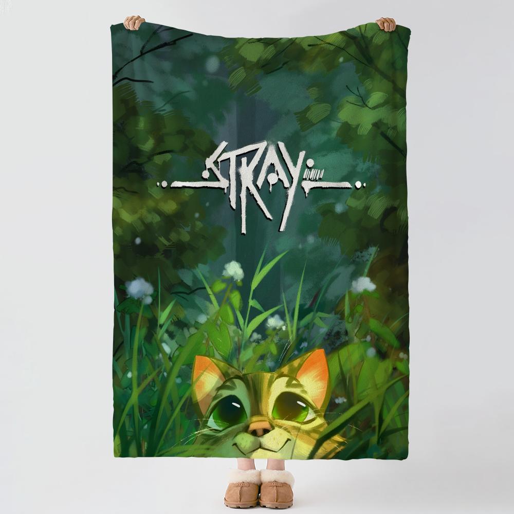 Игровое одеяло S-Stray-y Throw из толстого комфортного фланеля, для использования в различных ситуациях, в помещении и на улице, для дневного сна