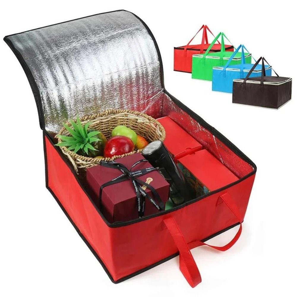 Large Capacity Food Insulated Bags Waterproof Food Storage Bags Insulated Thermal Cooler Bag  Pizza