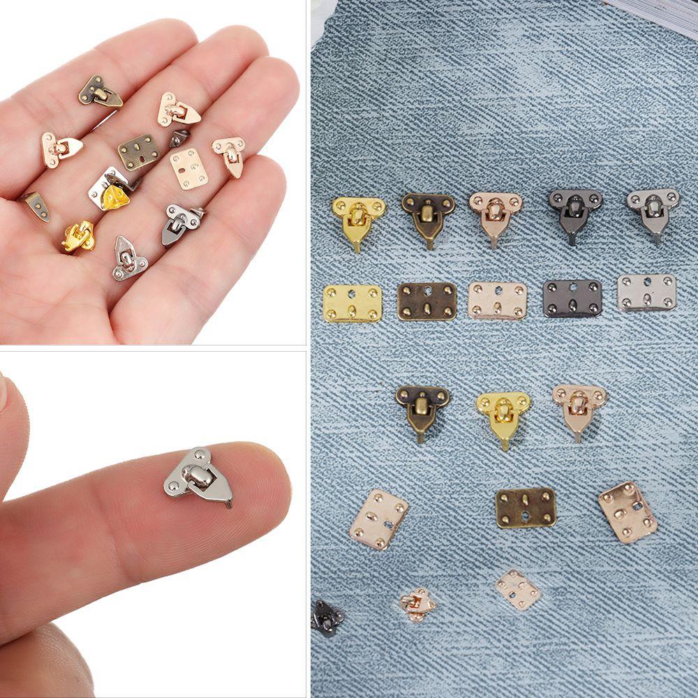 Metal DIY Manual Suitcase Box Mini Metal Crafts Trunk Locks Case Corner Protector Doll Bags Parts