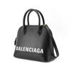 Balenciaga Ville Logo Print Leather Shell Bag Women Shoulder Bag Black 550645-0OTNM-1090
