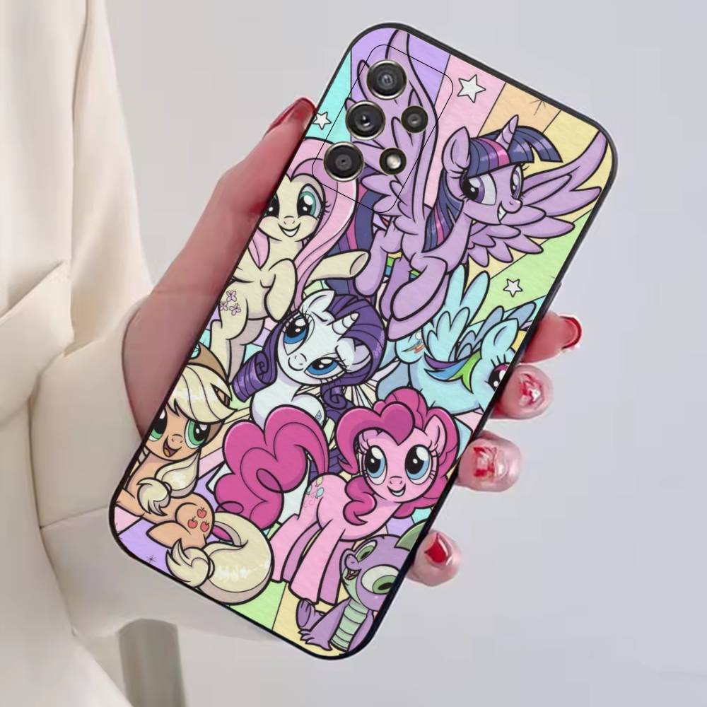 Мультяшный чехол для телефона My Little P-Ponys для Samsung S25, S24, S21, S22, S23, S30, Ultra, S20, Plus, Fe, Lite, Note, 10, Черный чехол