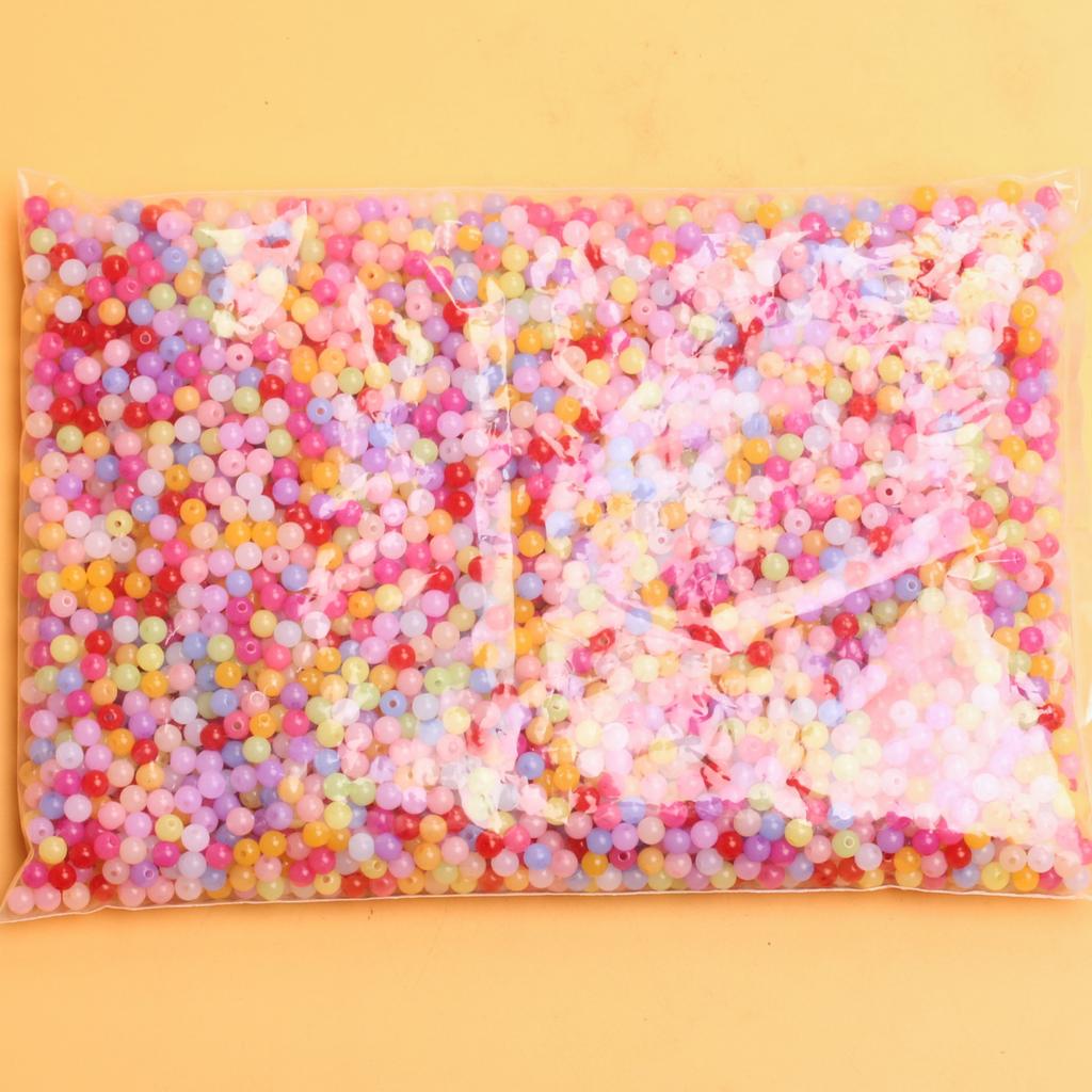 500 г 6 мм желе цвета, ювелирные аксессуары для поделок, акриловые бусины, бусины для самостоятельного изготовления ювелирных изделий, модные круглые бусины из бисера