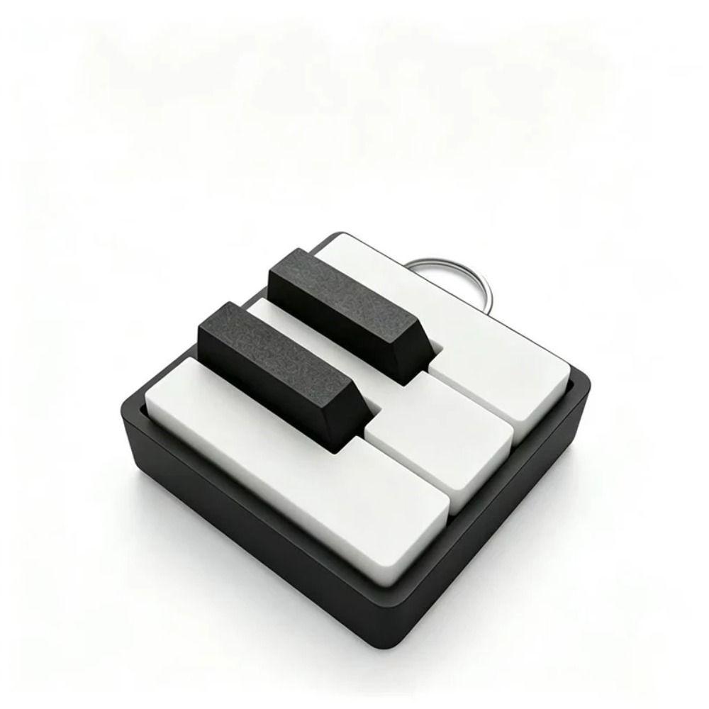 Portable Design Piano Stress Clicker Keychain Mini Size Piano Keyboard Clicker Desktop Decor