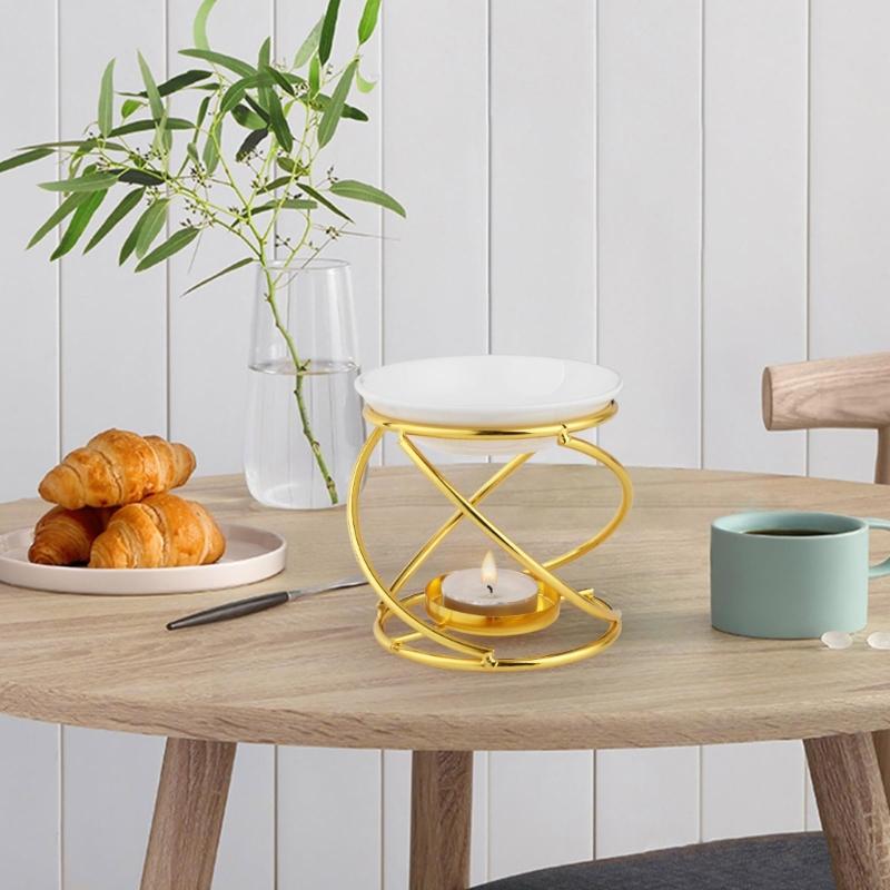 Декоративные керамические аромалампы для эфирных масел, диффузор ароматов для ароматерапии, подставка-подсвечник для чайной свечи для комнаты для медитаций