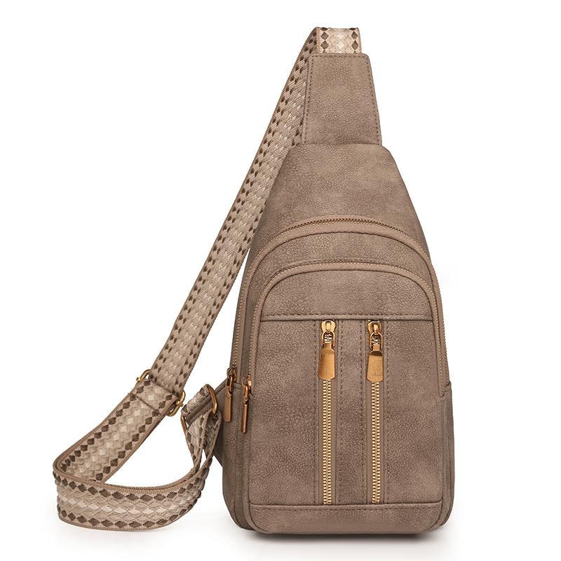 Большая вместительная ретро-сумка на грудь для женщин, сумка через плечо, дорожная сумка из искусственной кожи