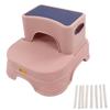 Kids Step Stool Double Antiskid Height Adjustable Widened Base Ergonomic Toddler Step Stool 2 Layer