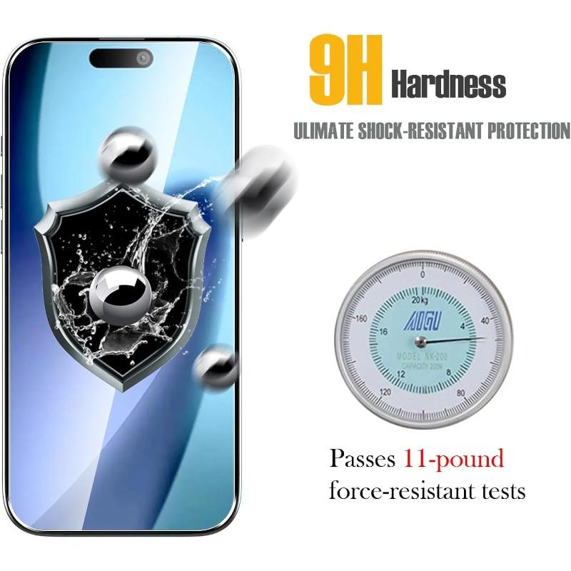 2pcs Protective Glass On For iPhone 17 16 15 14 13 12 11 Pro XR X XS Max Screen Protector For iPhone 17Air SE 12 13 Mini Glass