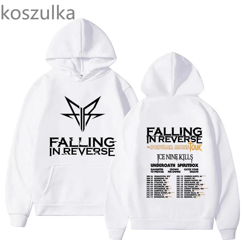 Falling In Reverse Популярная толстовка с капюшоном Mons Повседневная одежда Kawaii Athleisure Печатный дизайн для девочек Толстовки Смешная графическая одежда