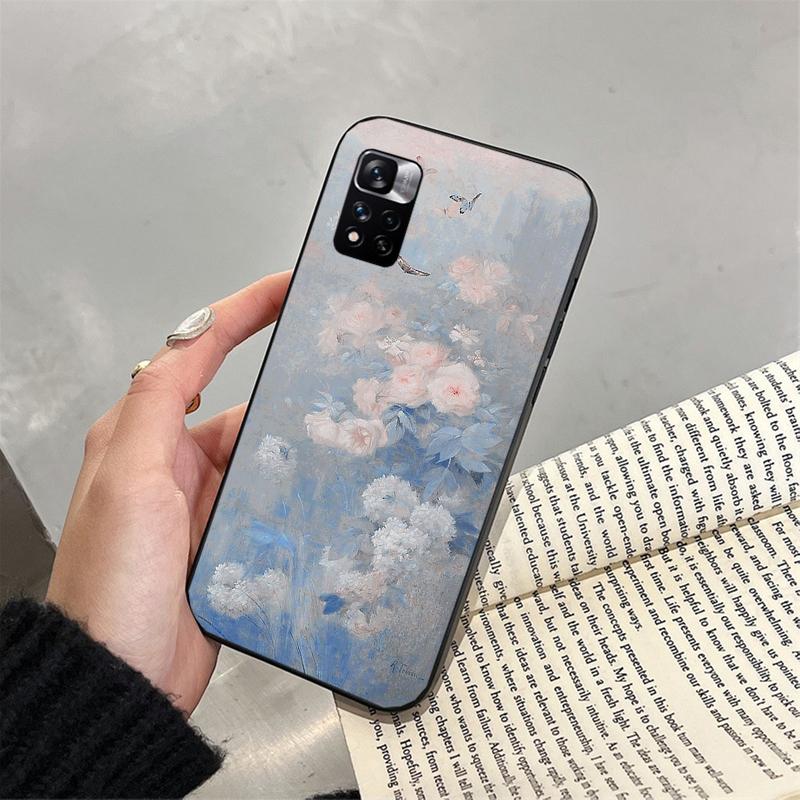 Чехол для телефона с рисунком «Цветок и лист» для Xiaomi Redmi note 13 12 Pro 11S 11 10 Pro 10S 12S Redmi 13 10 13C