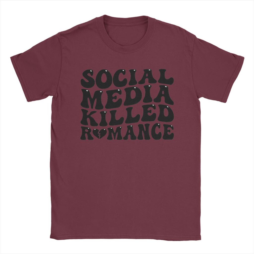 Hipster Social Media Killed RoUnisexce T-Shirt Men O Neck 100% Cotton T Shirts Short Sleeve Tees Printing Tops