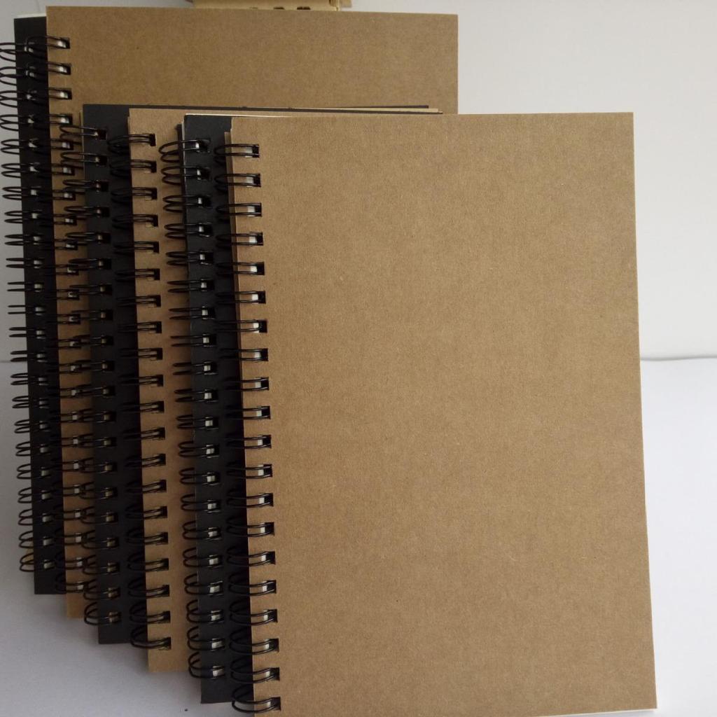 Ретро крафтовая бумага пустой блокнот - однотонный скетчбук для дудлов