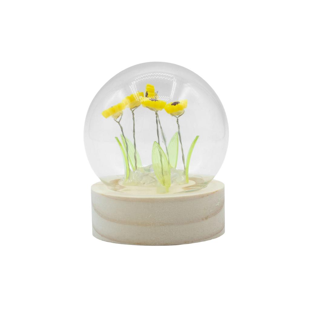 2x Floral Glow Garden Dome – 5 Sunflowers – LED Battery