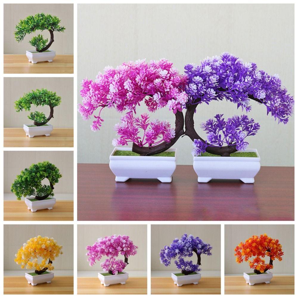 Многоцелевое искусственное растение, реалистичное моделирование растения, искусственные растения в горшках, сад бонсай