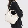 Design A Small Floral Embroidered Diamond-patterned Woven Basket-shaped Handbag or Crossbody Bag