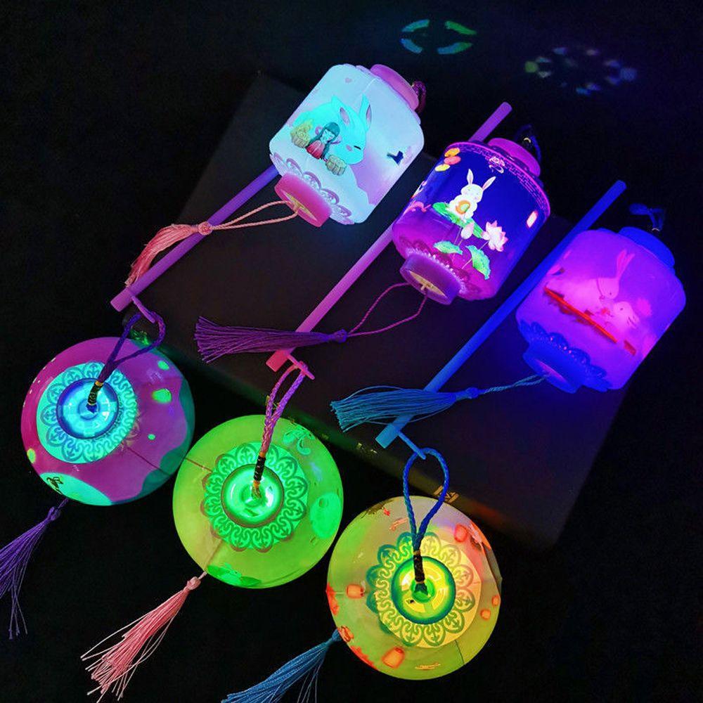 Kids Round Cylinder Pendant Party Gift Children Toys Mid-autumn Lamp LED Lanterns Festival Lanterns