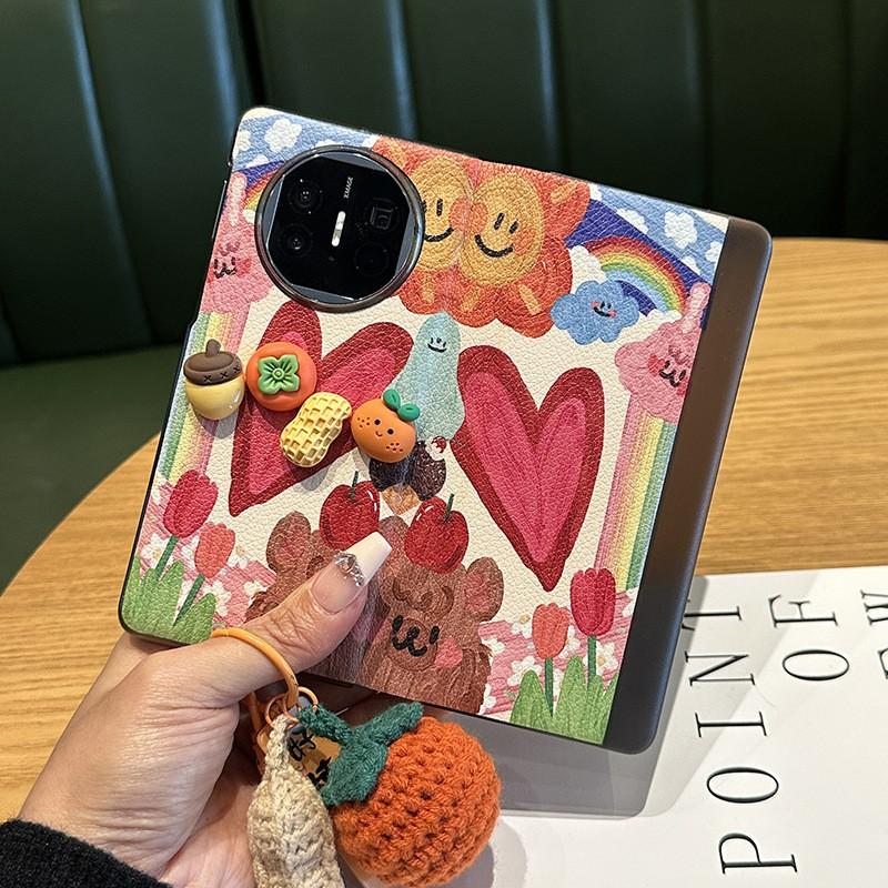 Case Mate X6 X5 X3 XT Cartoon Leather Flip Cover Handbag Full Body Shockproof