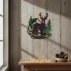 Forest Deer Metal Wall Decor for Garden & Bedroom 20cm Style A
