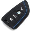 Cas Clé Soit 4 Coque De Clés De Voiture De Couverture De Silicone De Meilleur-folia (.schwarz Bleu)