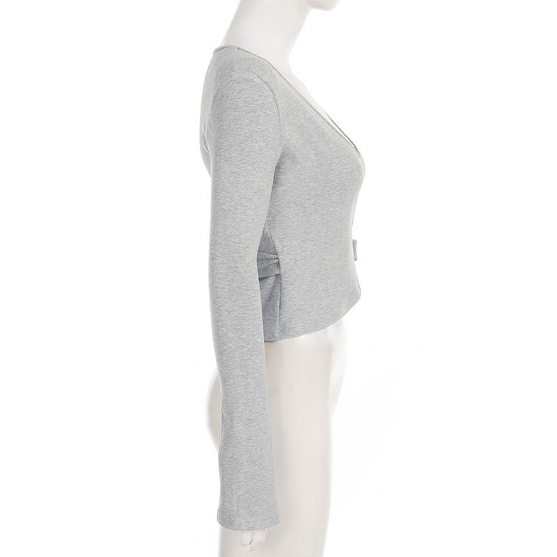 Осенний повседневный стиль, тонкий бархат, сексуальная футболка с V-образным вырезом, эластичный пояс, свободные брюки, трикотажный комплект из двух предметов