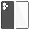 For Realme 14 5G TPU Case WANLONFENG MS Series Matte Back Cover with Tempered Glass