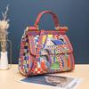 Vintage Leather Feminine Bags  Painting Art Bag  Girl Bags  Shoulder Cross Body Messenger Bag