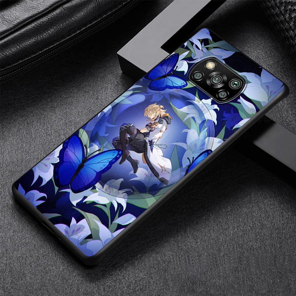 Чехол Genshin Impact Games для Xiaomi Poco X3 NFC M3 X4 Pocophone F1 M4 Pro F4 F3 GT черный чехол из ТПУ Redmi Note 11 9S чехол для телефона