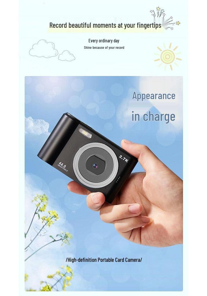 4400W Pixel Student HD Digital Camera - Compact CCD for Home Use
