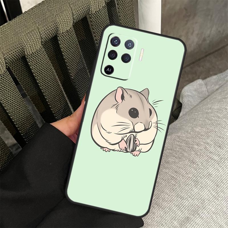 Художественный чехол для хомяка для Oppo A80 A60 A40 A94 A54 A98 A78 A18 A38 A58 A16 A76 A96 A17 A77 A74 A57S A15 Чехол