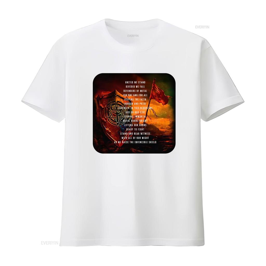 Judas Priest United We Stand Black Cotton T Shirt Defenders of Metal Strength in Bloodline Eternal Immortal vintage