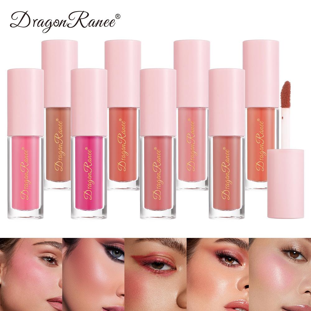 Dragon Ranee Мини-набор матовых жидких румян — водостойкие, устойчивые к поту, осветляющие и контурирующие средства для создания непринужденных образов в стиле нюд