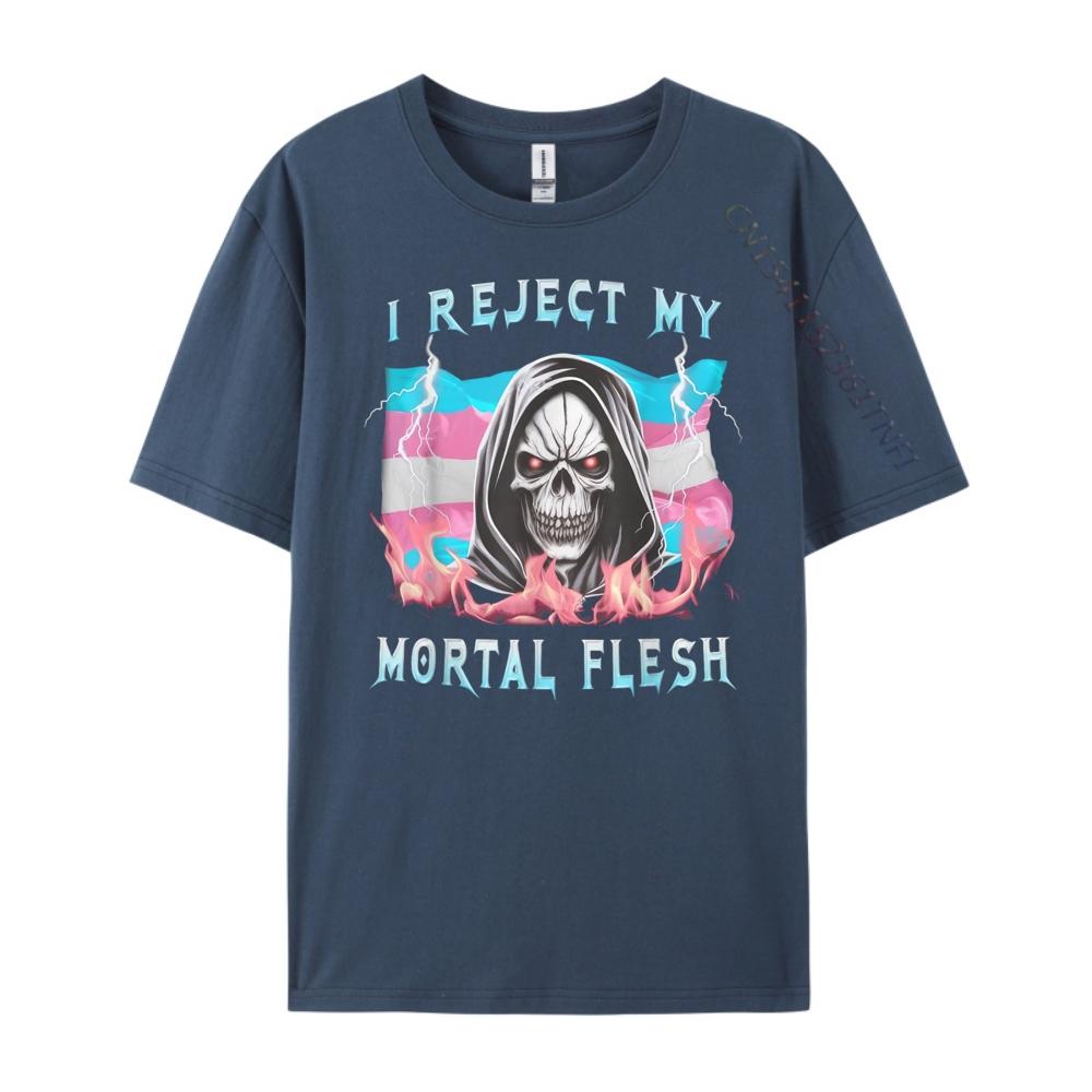 I Reject My Mortal Flesh Funny Transgender LGBT Trans Pride Harajuku Fall Camisetas De Hombre
