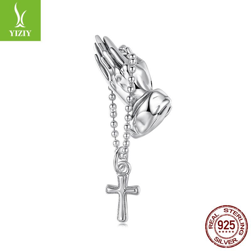 Chain Cross Diy Beaded Accessories Thanksgiving Gift S925 Sterling Silver String Decoration