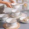 Jingdezhen Ceramic 8-inch Dinner Plate Set (5-pack)