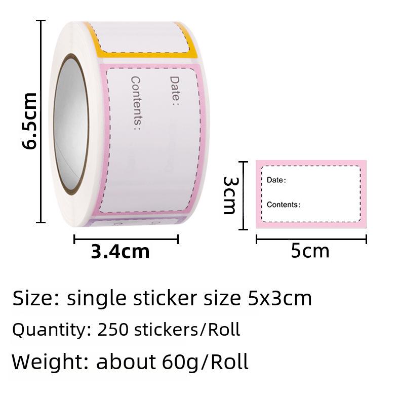 Этикетки безопасности пищевых продуктов: Пустые наклейки для хранения на кухне и холодильнике