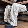 Американские ретро камуфляжные джинсы с леопардовым принтом мужские винтажные модный бренд высококачественные свободные прямые брюки широкие