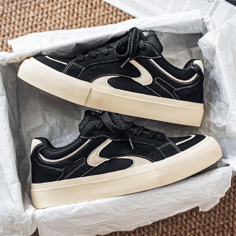 New mesh breathable men's shoes low-top bread shoes sports shoes casual board shoes